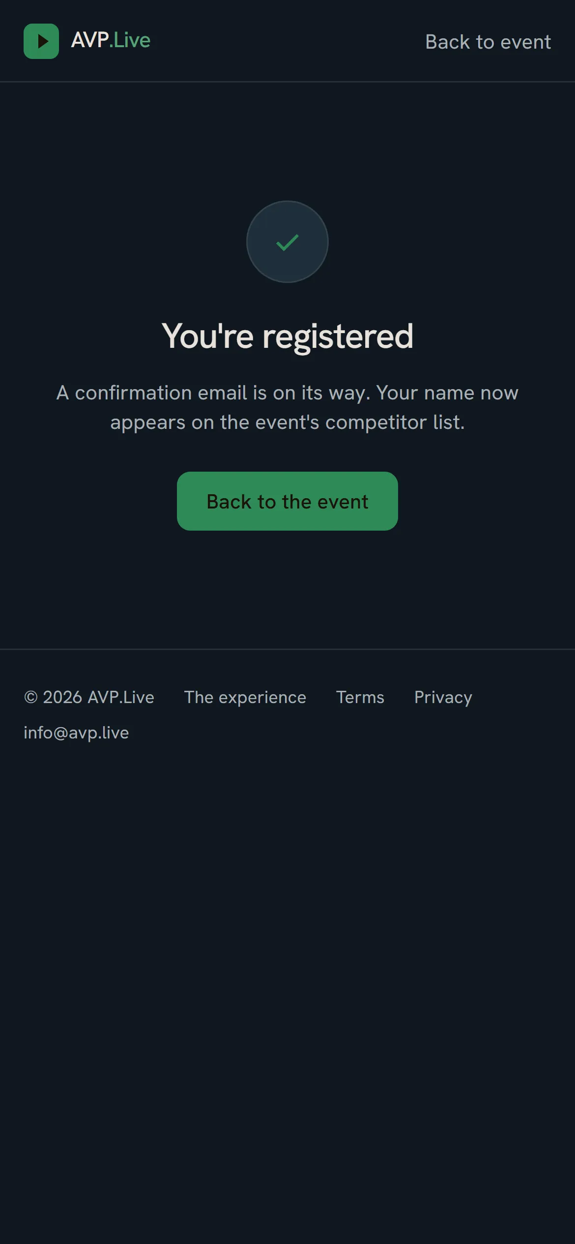 Done in under a minute: the Summer Diamond League registration flow